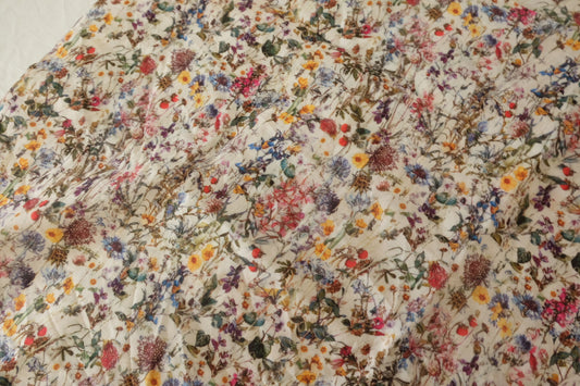 Pressed Wildflower Silky Cotton Lawn Fabric – 2.7 yd