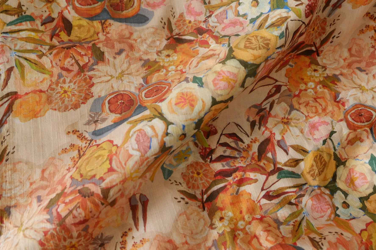 Citrus Garden Textured Cotton — 2.19 yd