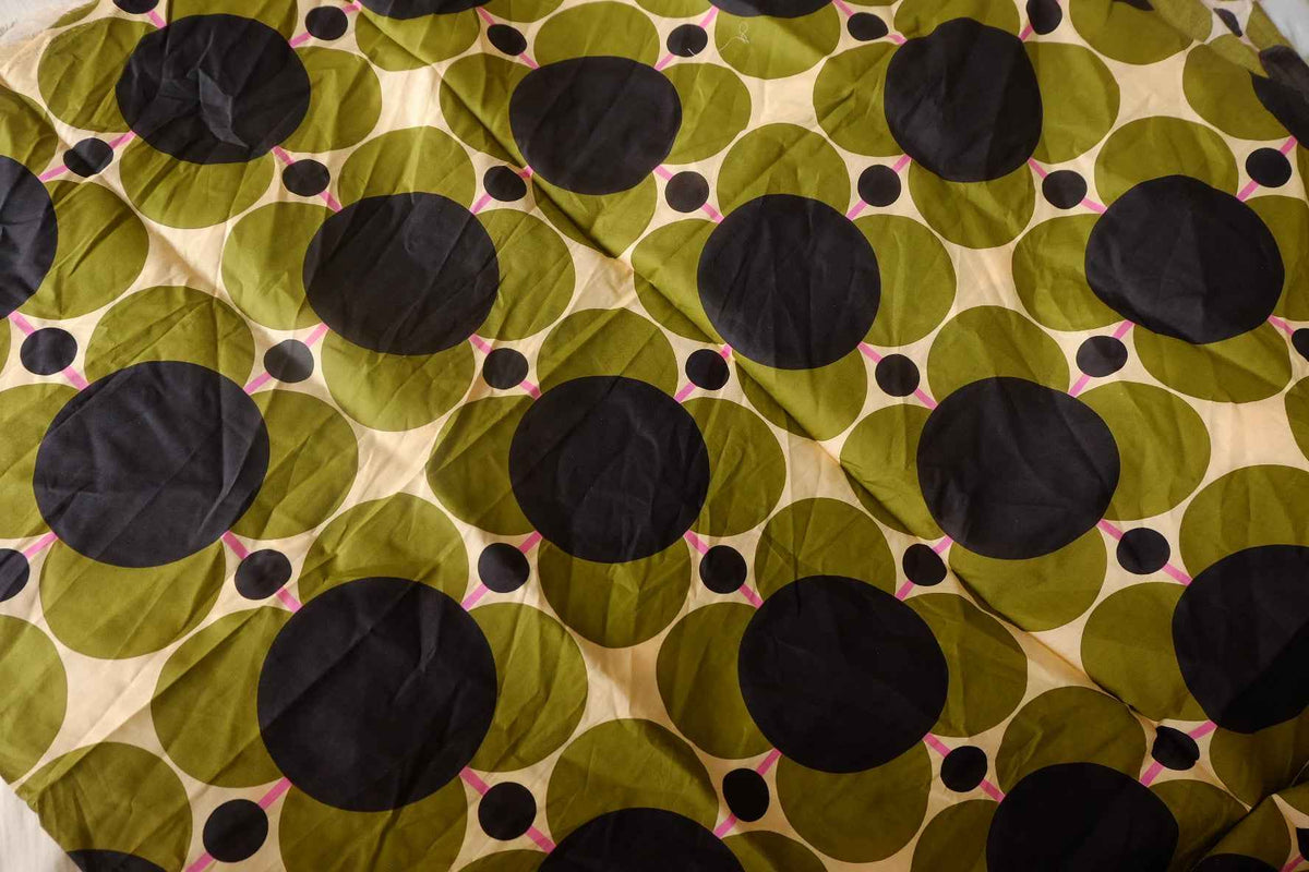 Olive Mod Circle Cotton Lawn — 3.3 yd