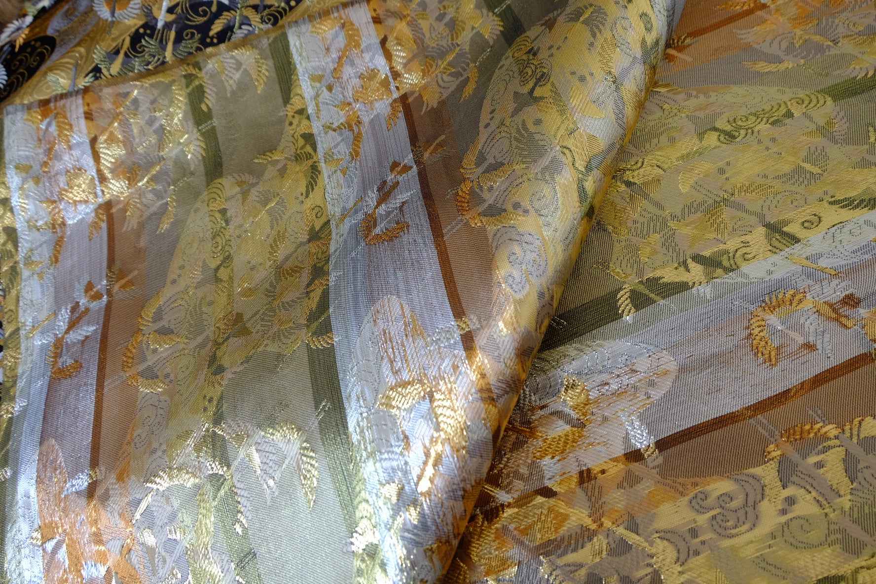 Japanese-Style Nishijin Brocade Fabric — 2.19 yd