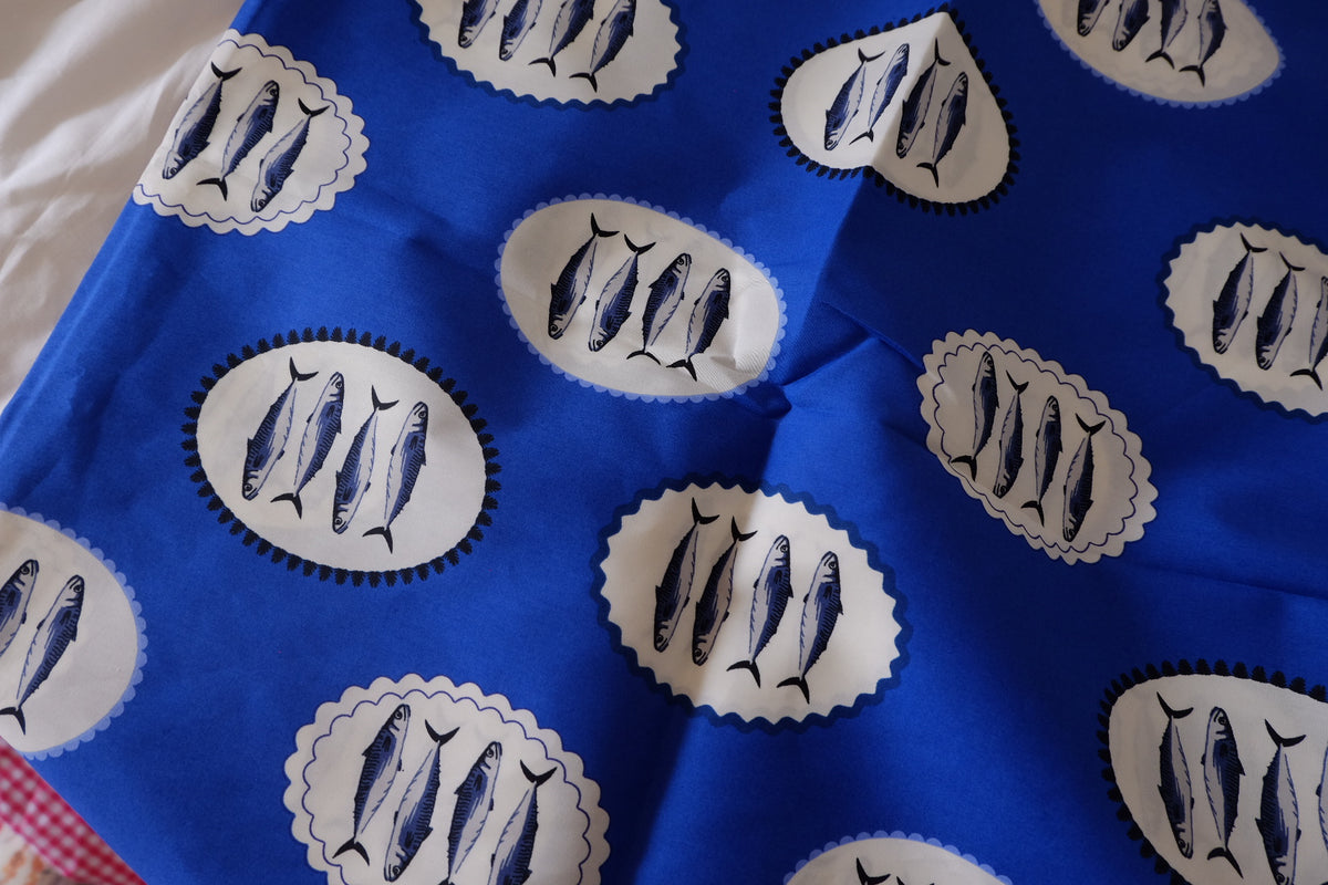 Blue Sardine Cotton Sateen – 2.2 yd