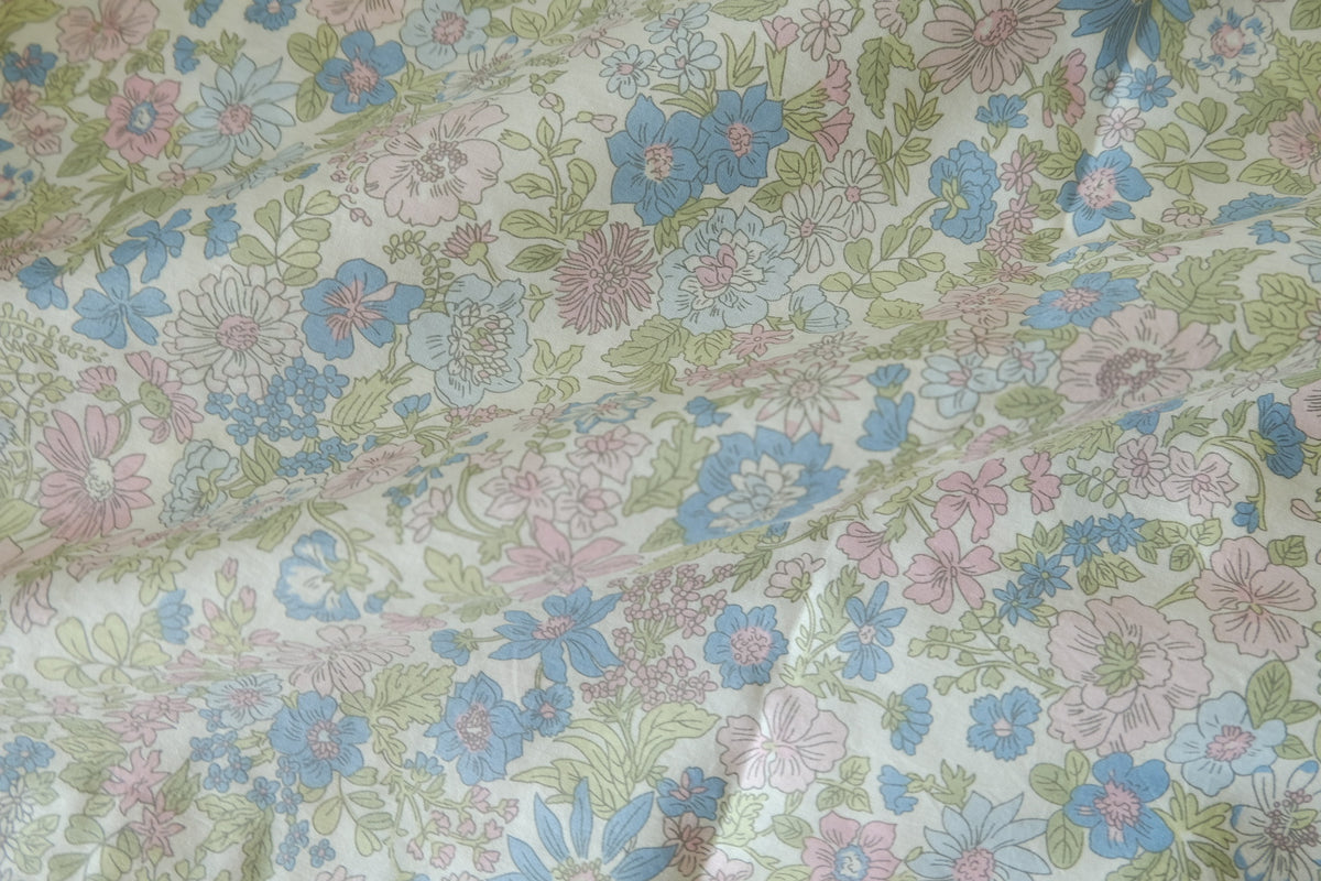 Pastel Wildflower Garden – Cotton Lawn Fabric | 2.2 Yards
