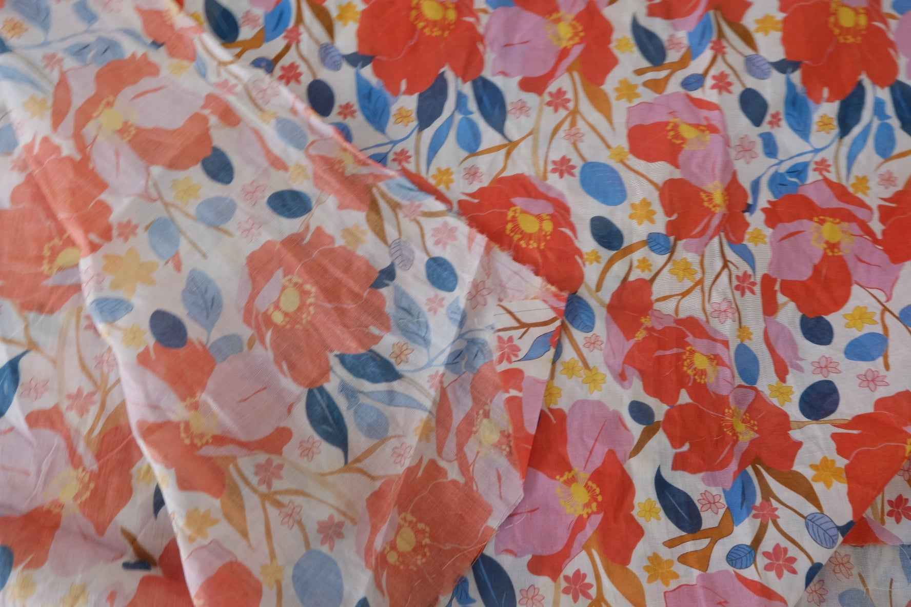 Vibrant Summer Garden Cotton Voile – 3.6 yd