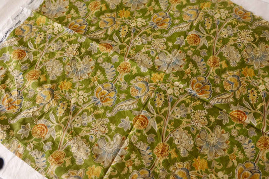 Olive Garden Floral Cotton Lawn Fabric – 1 Yard