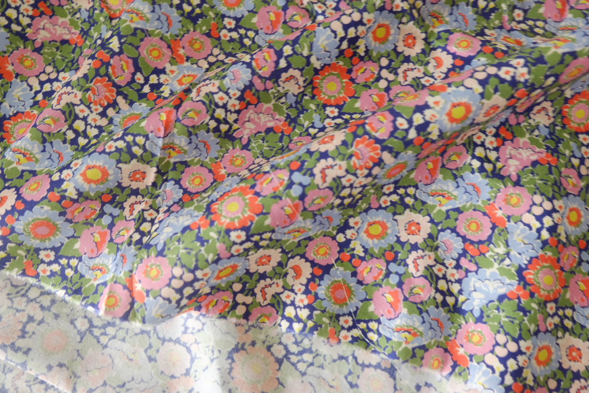 Midnight Flower Garden – Premium Cotton Poplin Fabric | 2.2 yards / 3.3 yards
