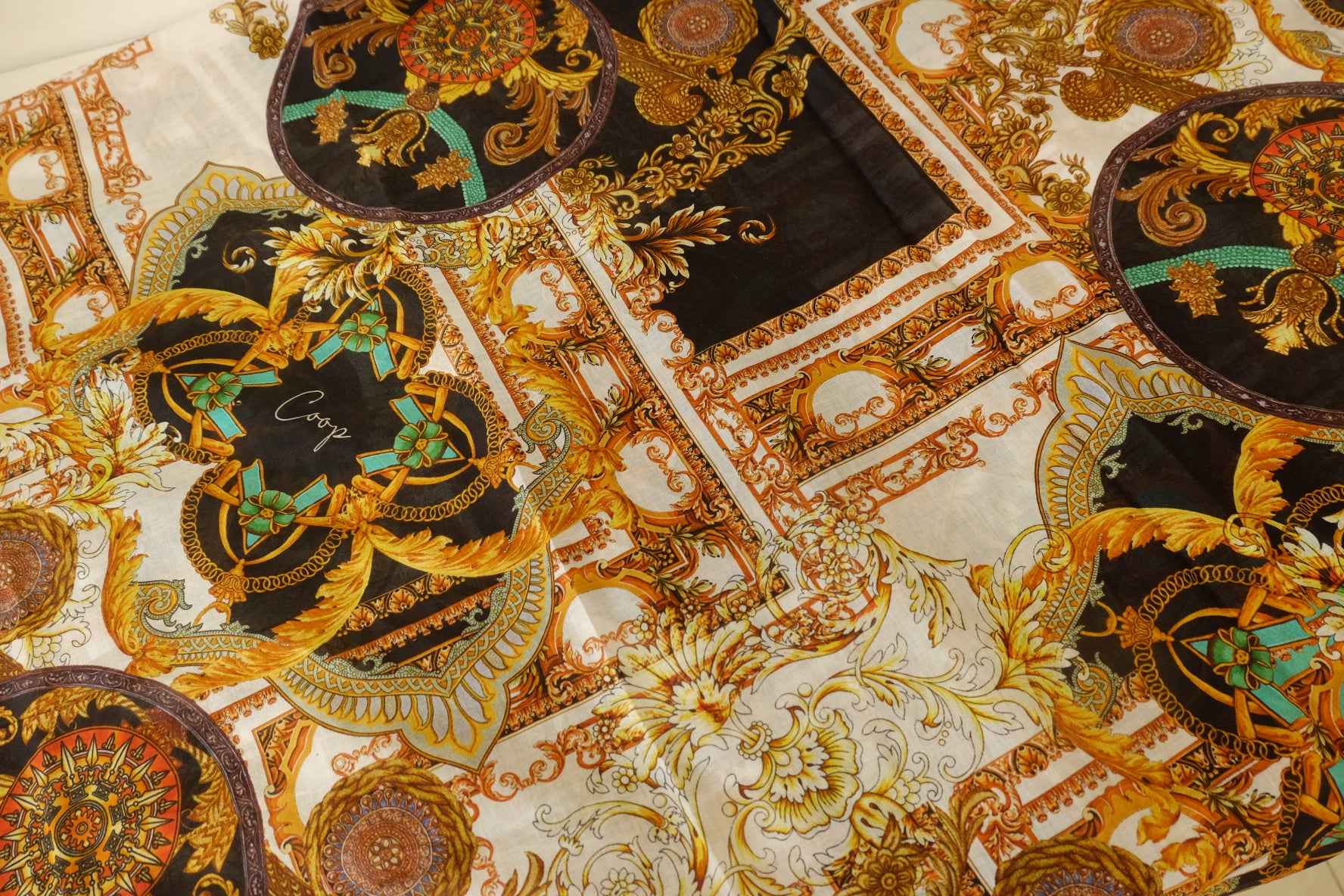 Baroque Scarf Print Lightweight Tencel Fabric – 1.6 yd