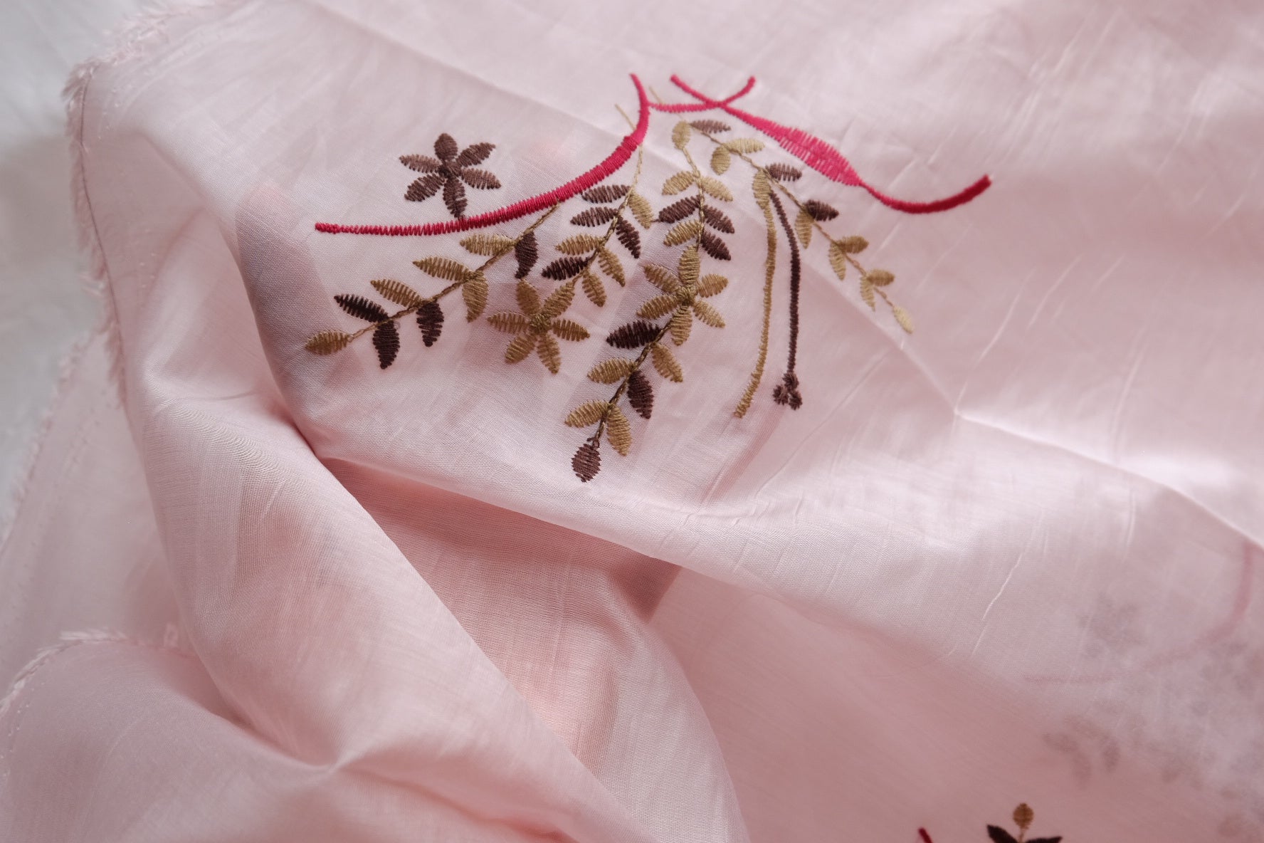 Blush Embroidered Tencel – 1.6 yd