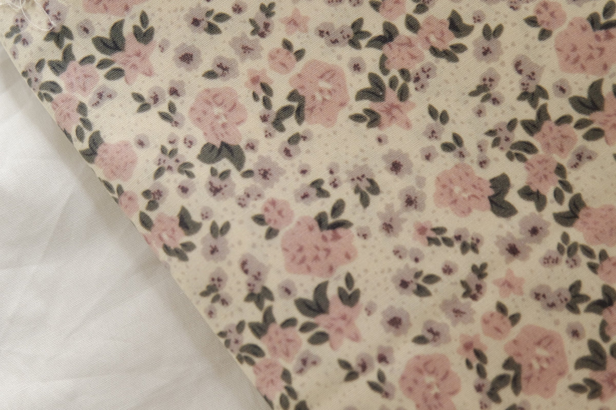 Dusty Pink Ditsy Floral Cotton Poplin – 2.2 yd
