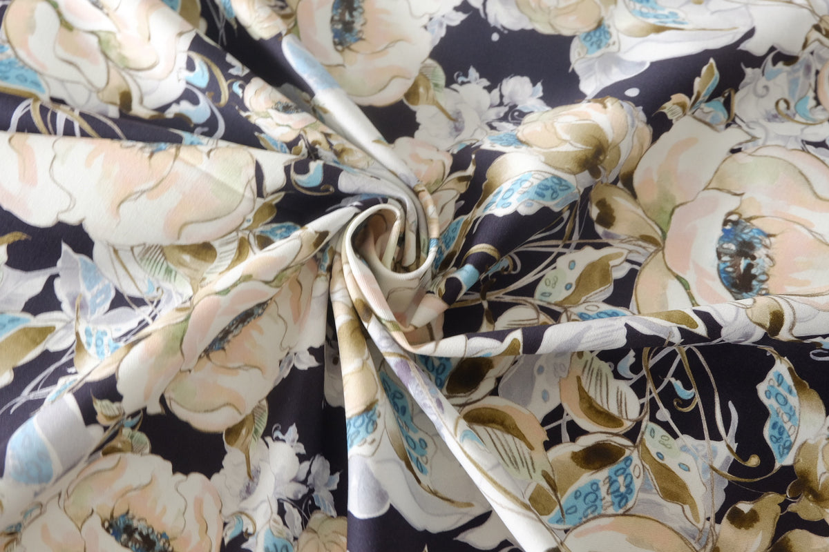 Midnight Grand Floral Cotton — 2.19 yd / 1.64 yd