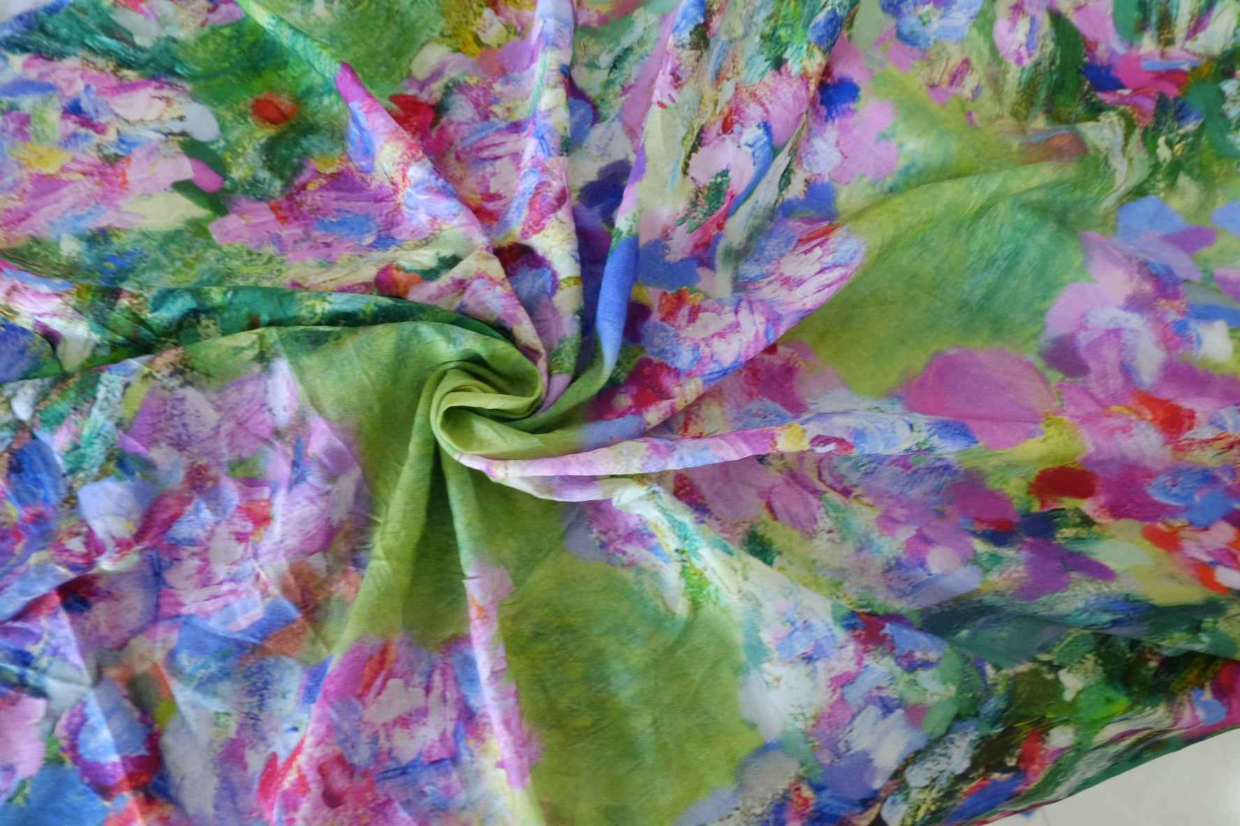 Watercolor Garden Ramie Cotton Fabric – 4.4 yd