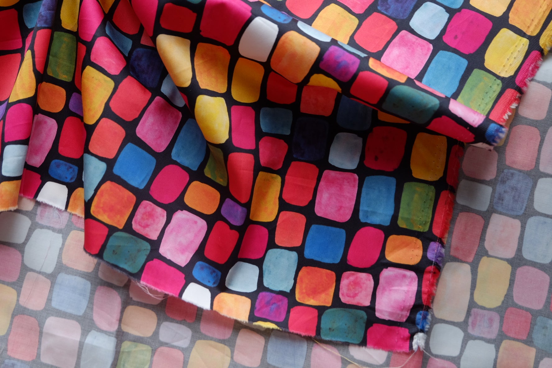 Colorblock Mosaic Cotton Sateen – 2.2 yd
