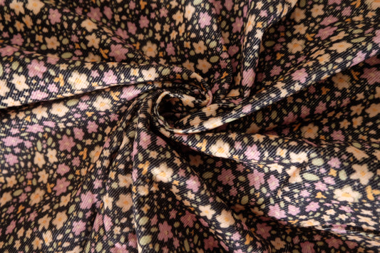 Vintage Wildflowers – Lightweight Cotton Floral Corduroy – 2.2 yd