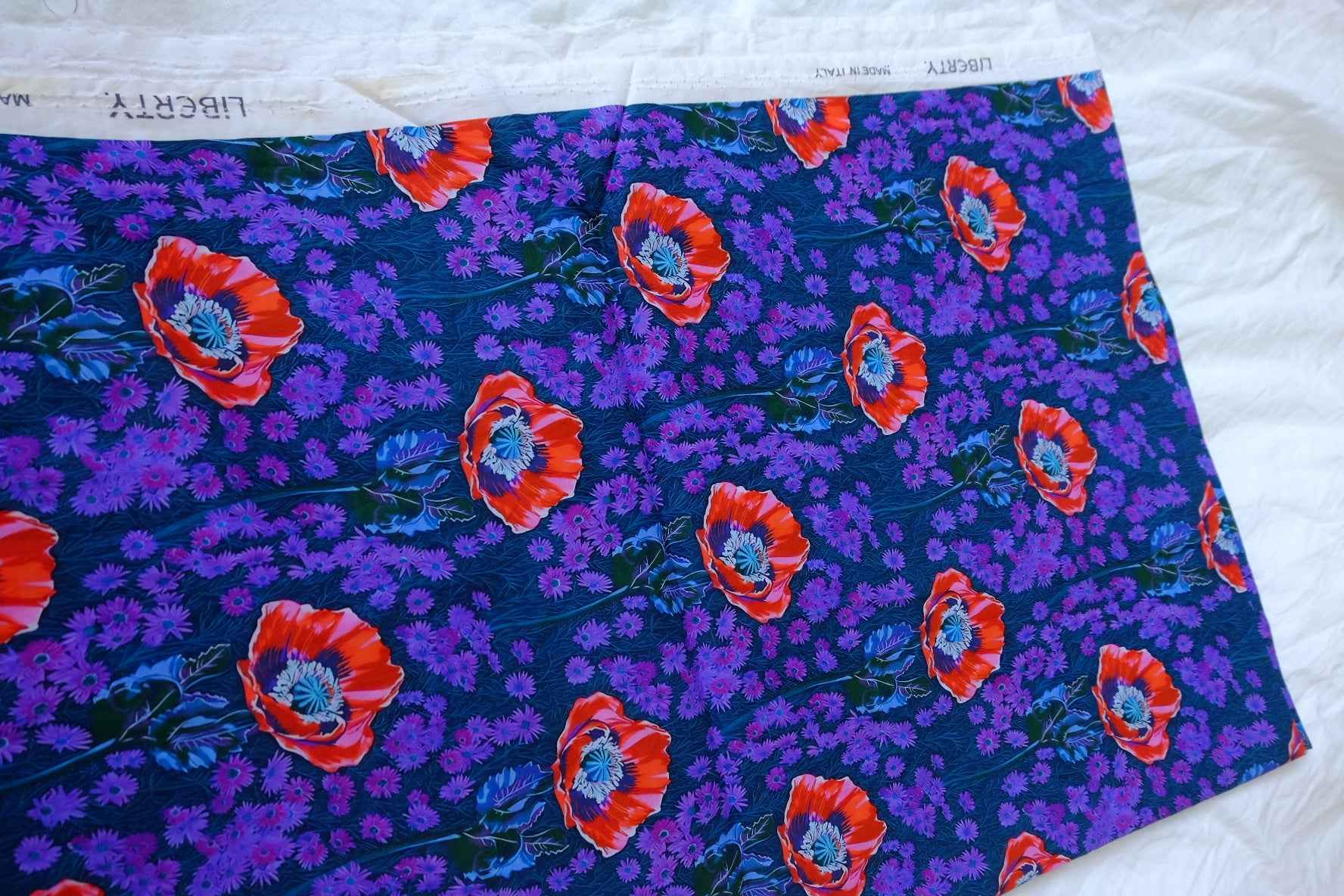 Italian Cotton Lawn Floral Fabric — 2.30 yd