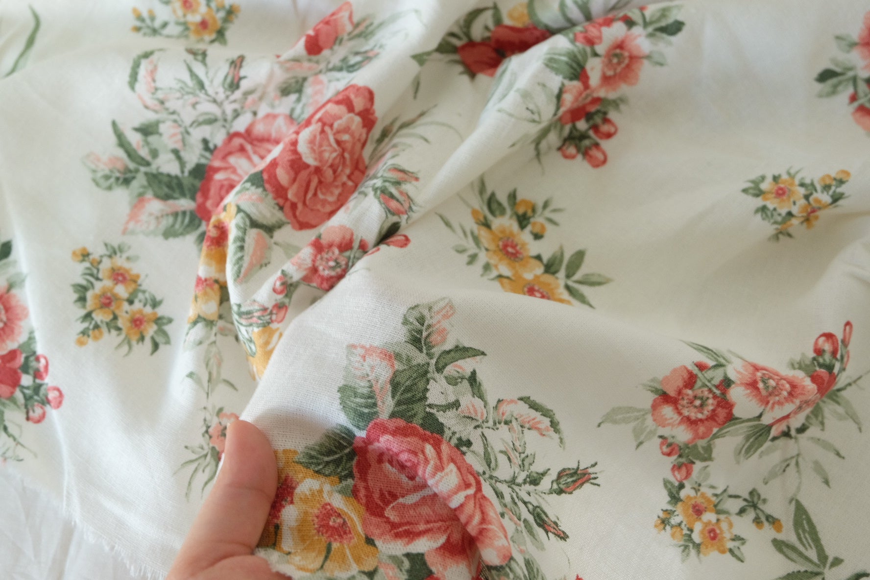 Vintage Rose Linen Blend Fabric – 2.2 yd
