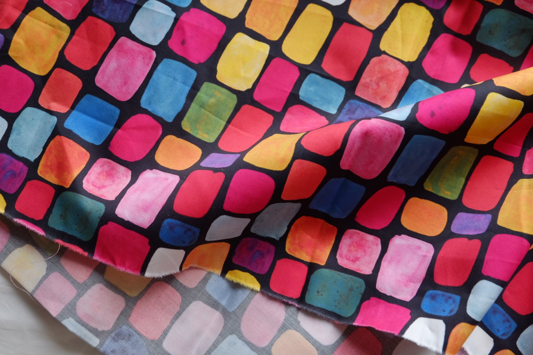 Colorblock Mosaic Cotton Sateen – 2.2 yd