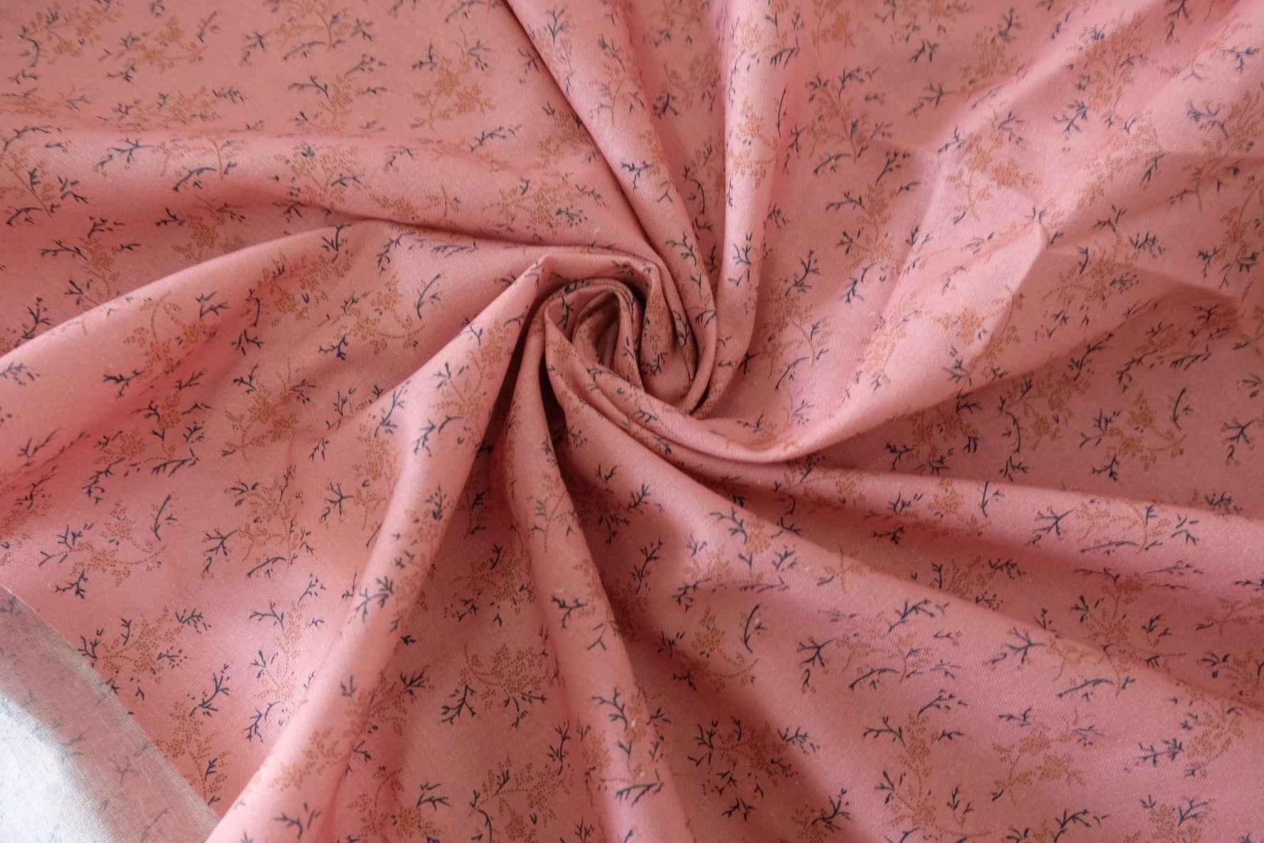 Tiny Floral Linen Cotton Fabric – 2.2 yd