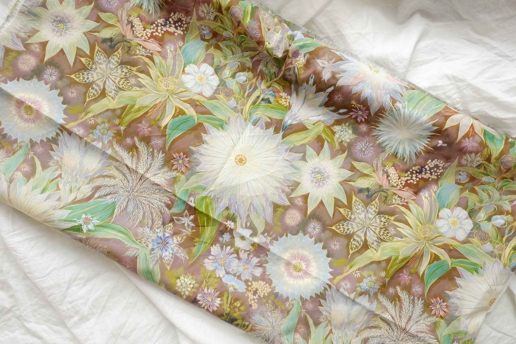 Large Floral 50s Cotton Poplin — 3.28 yd Piece