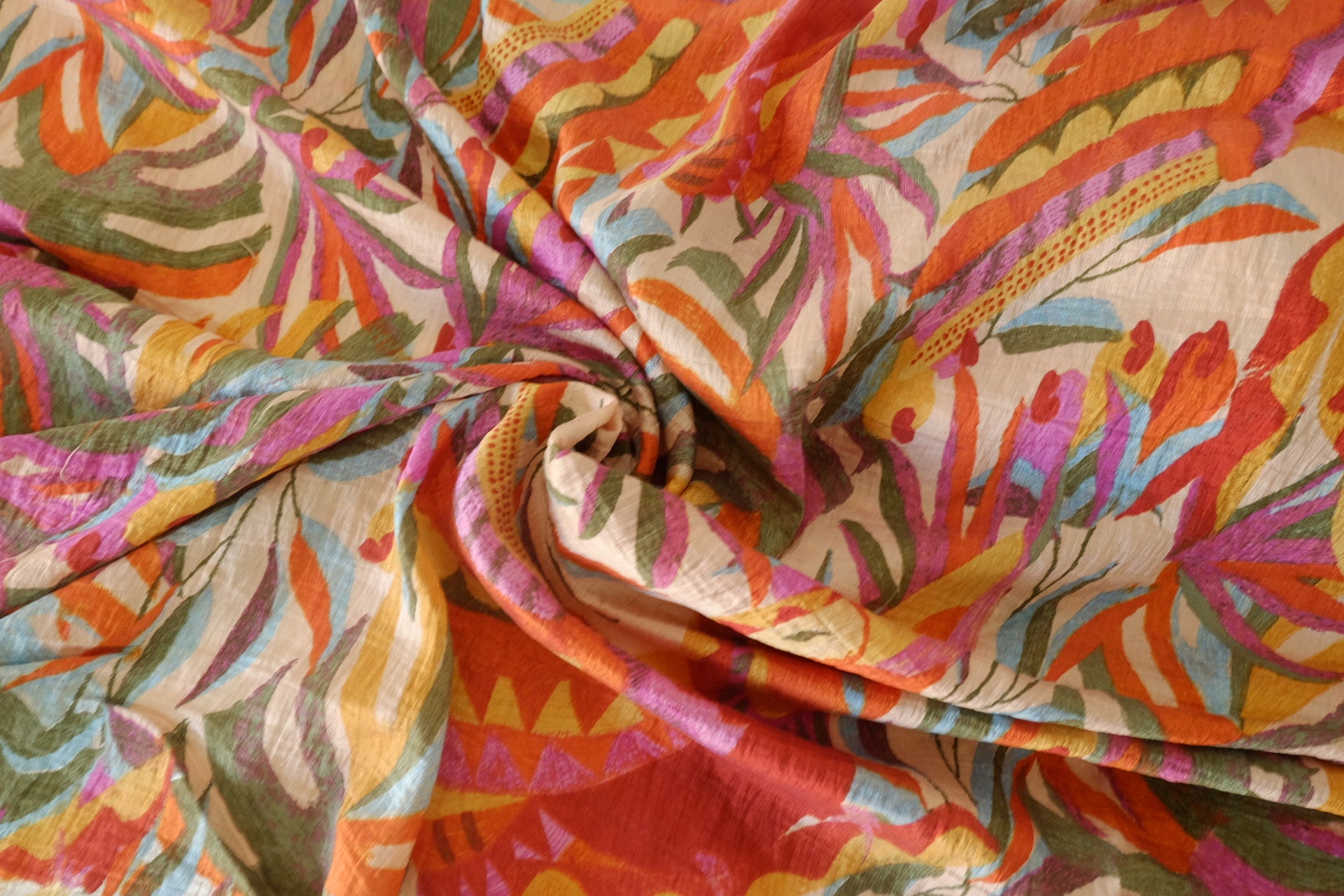 Tropical Floral Tencel Cotton Fabric – 2.2 yd