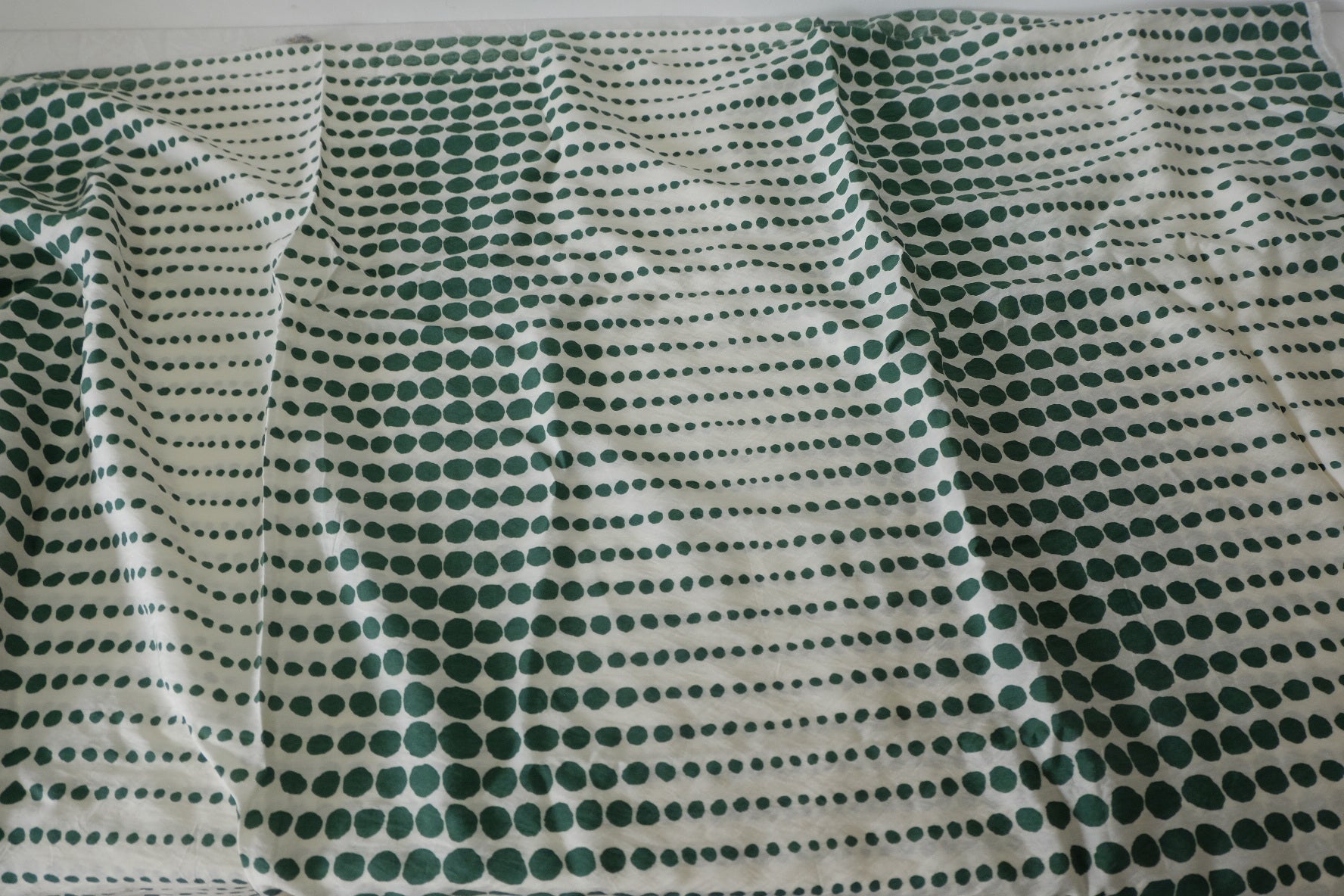 Green Dot Tencel Cotton Fabric – 2.2 yd