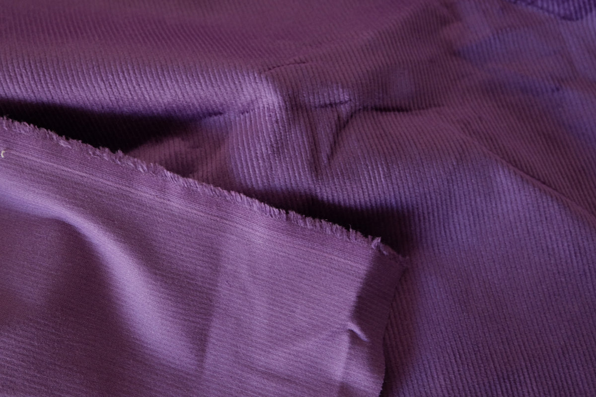 Deep Purple Cotton Corduroy – 1.6 yd