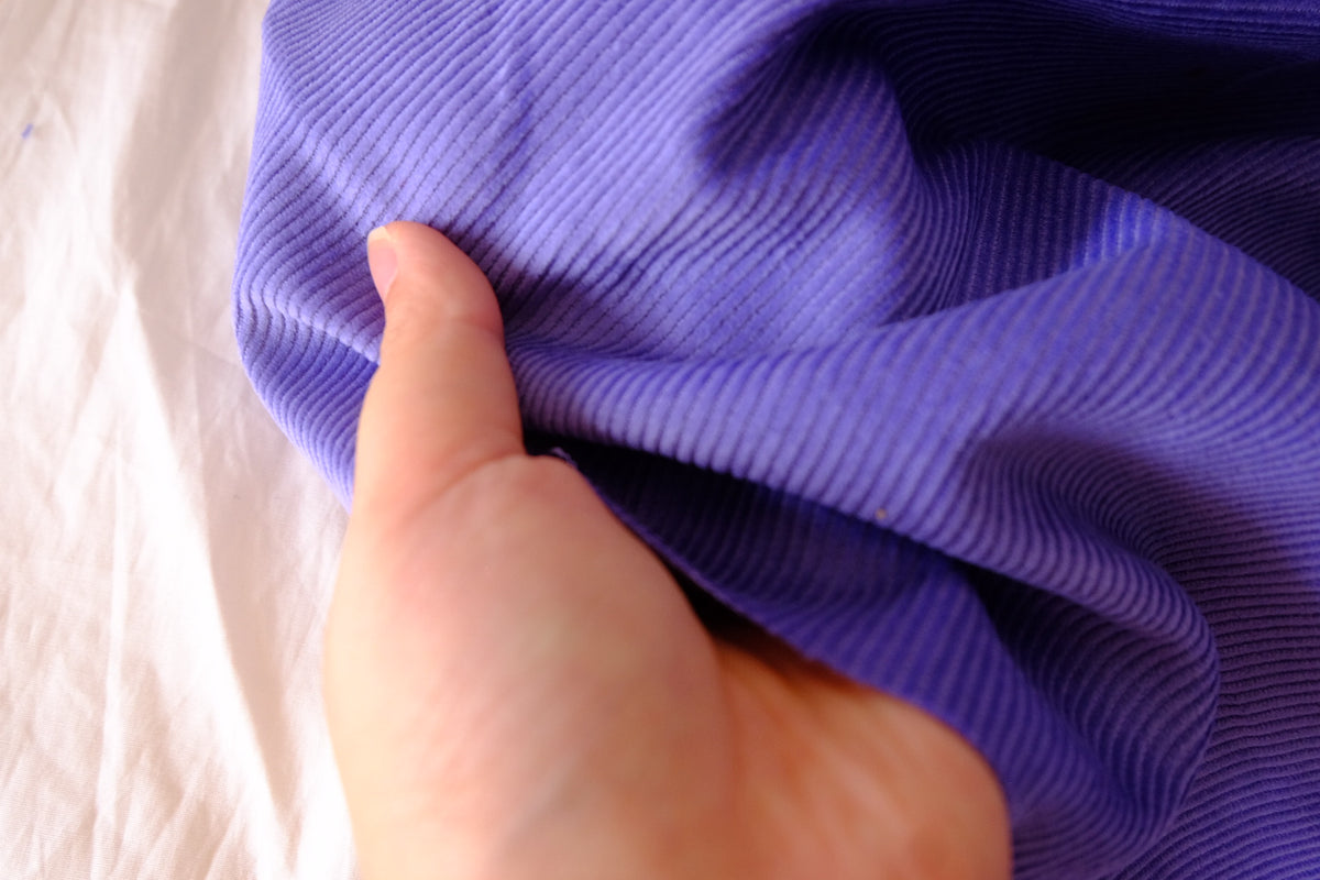 Vibrant Violet Fine-Wale Cotton Corduroy – 2.19 yd