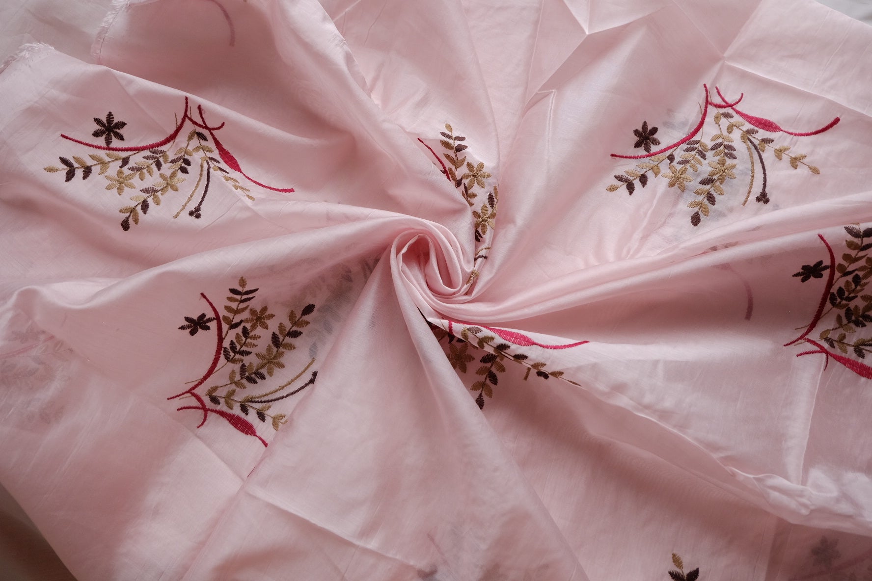 Blush Embroidered Tencel – 1.6 yd