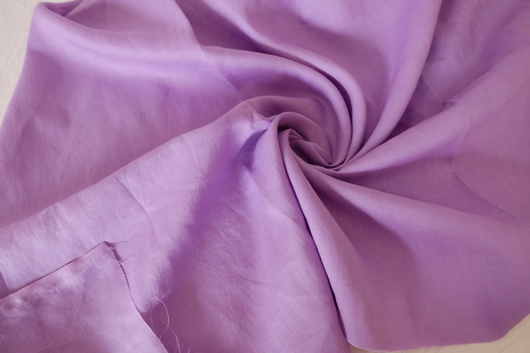 Lavender Lilac Sand-Washed Pure Linen Fabric – 2.19 yd Piece
