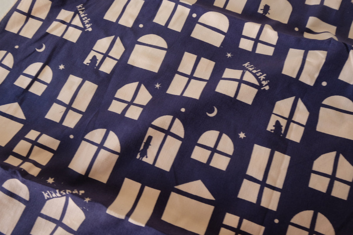 Midnight Windows Printed Cotton Fine Wale Corduroy – 2.2 yd