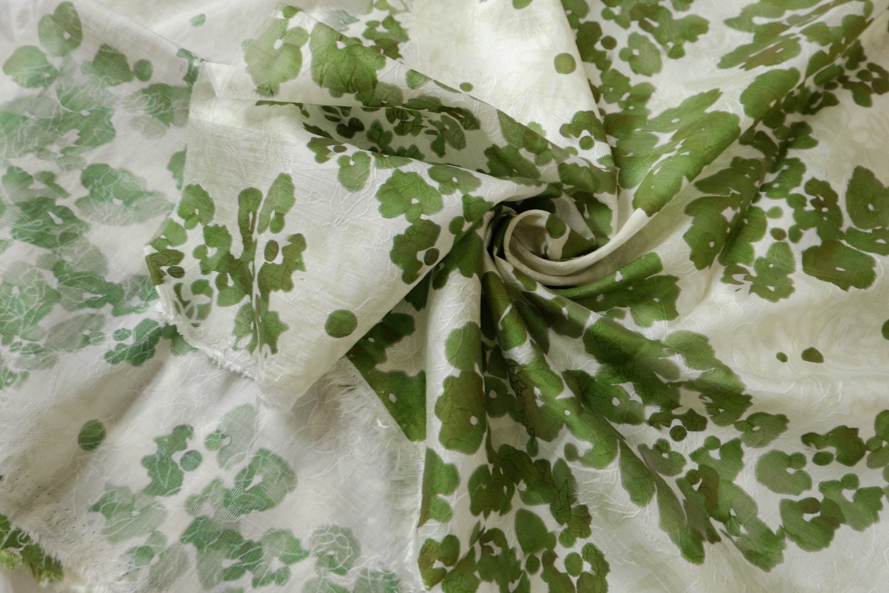 Floating Duckweed Tencel-Nylon Jacquard Fabric — 3.28 yd