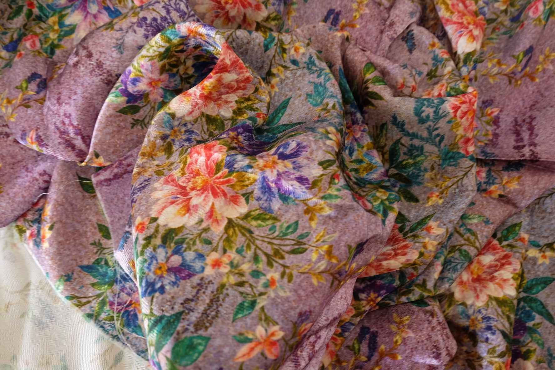 Floral Jacquard Rayon Fabric – By the Meter