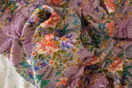 Floral Jacquard Rayon Fabric – By the Meter