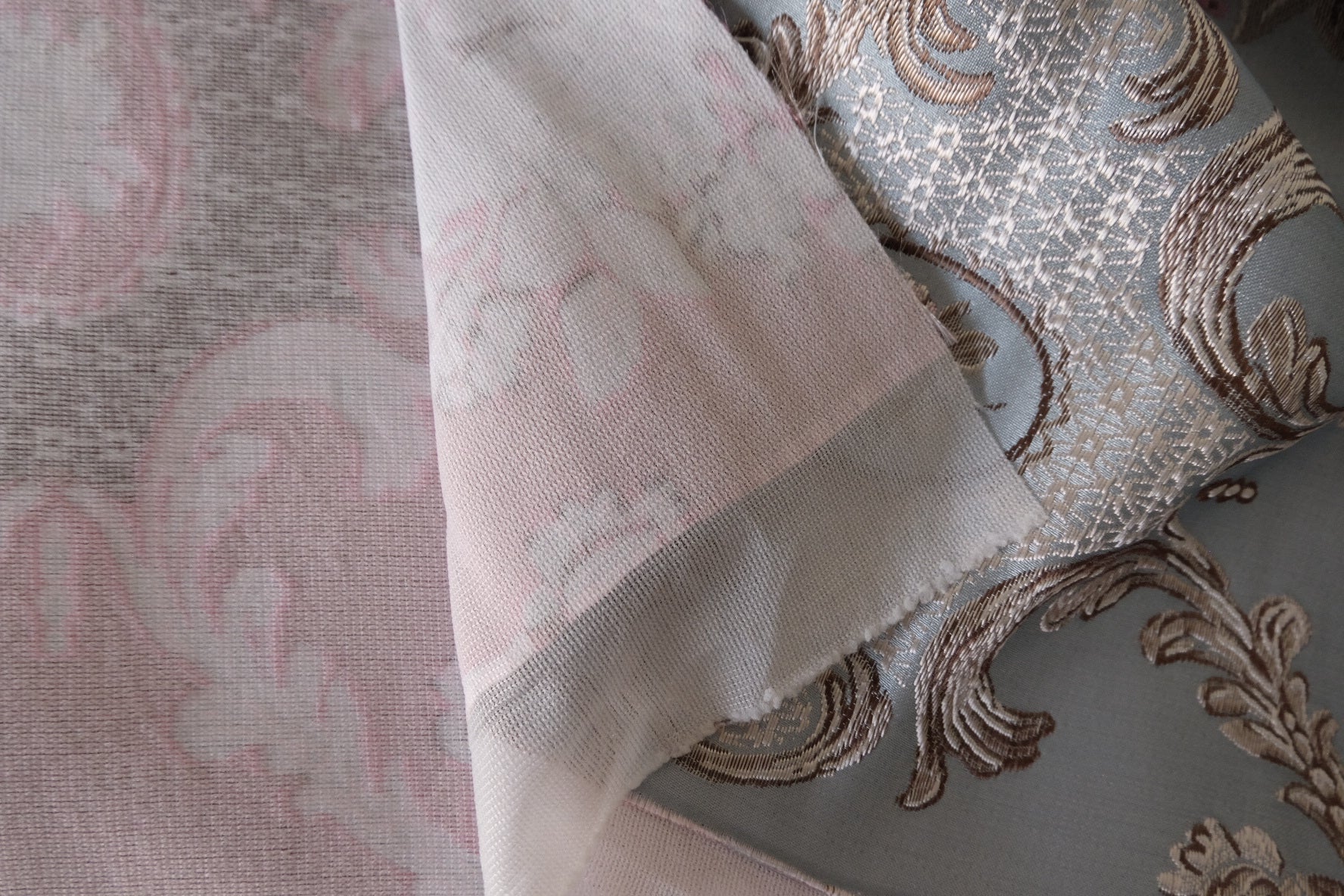 Rococo Floral Brocade Fabric with Backing – 2.2 yd