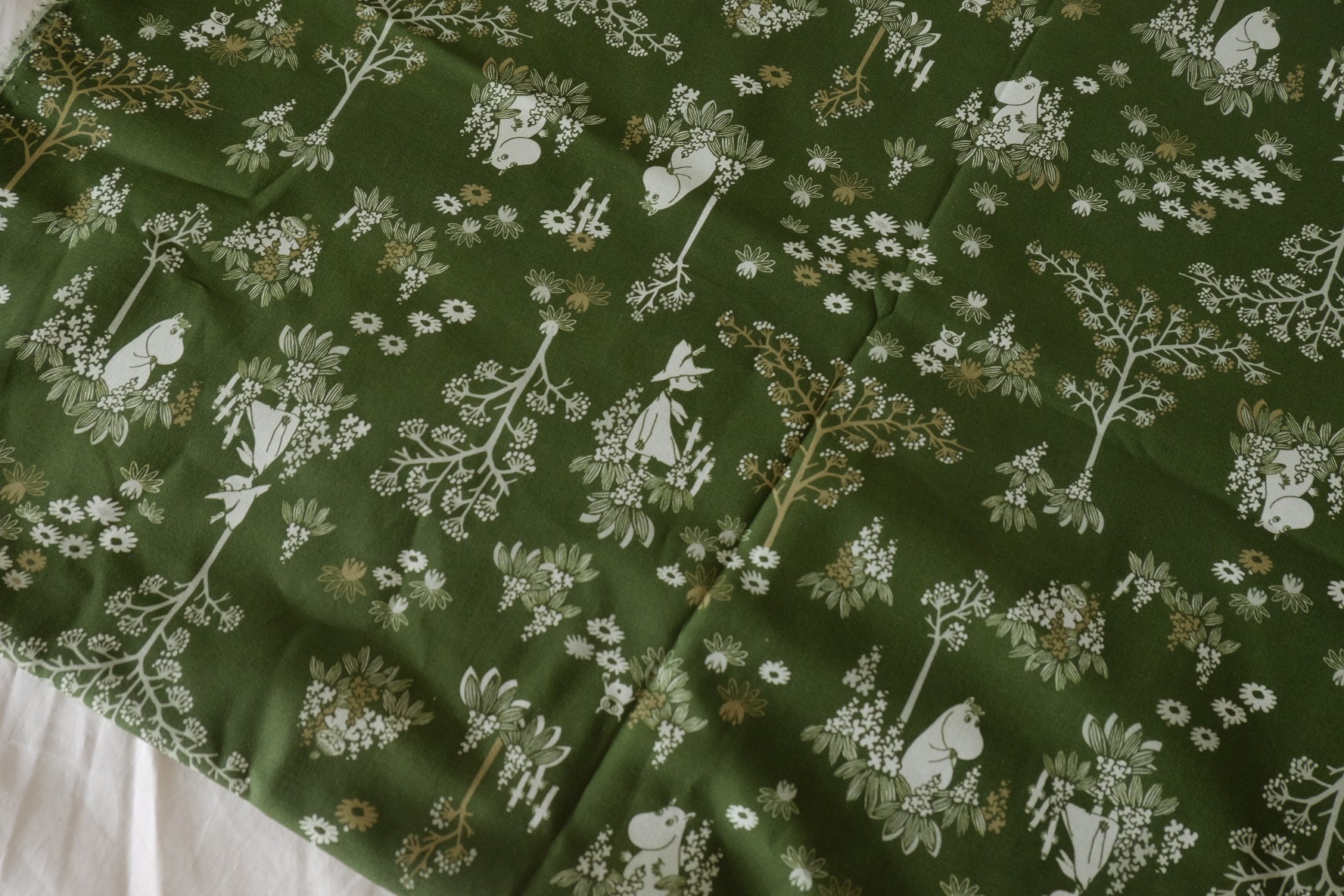 Forest Green Storybook Cotton Poplin – 2.19 yd