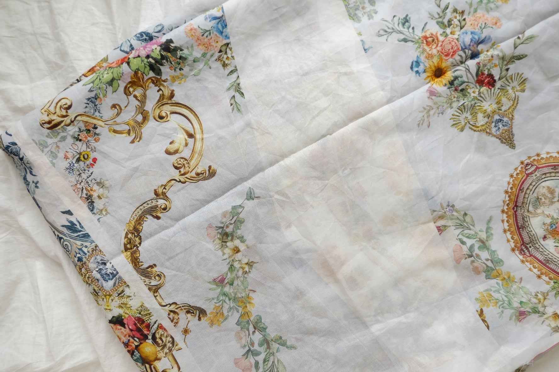 Designer Dress-Cut High-Count Cotton Panel Fabric - 4 yd