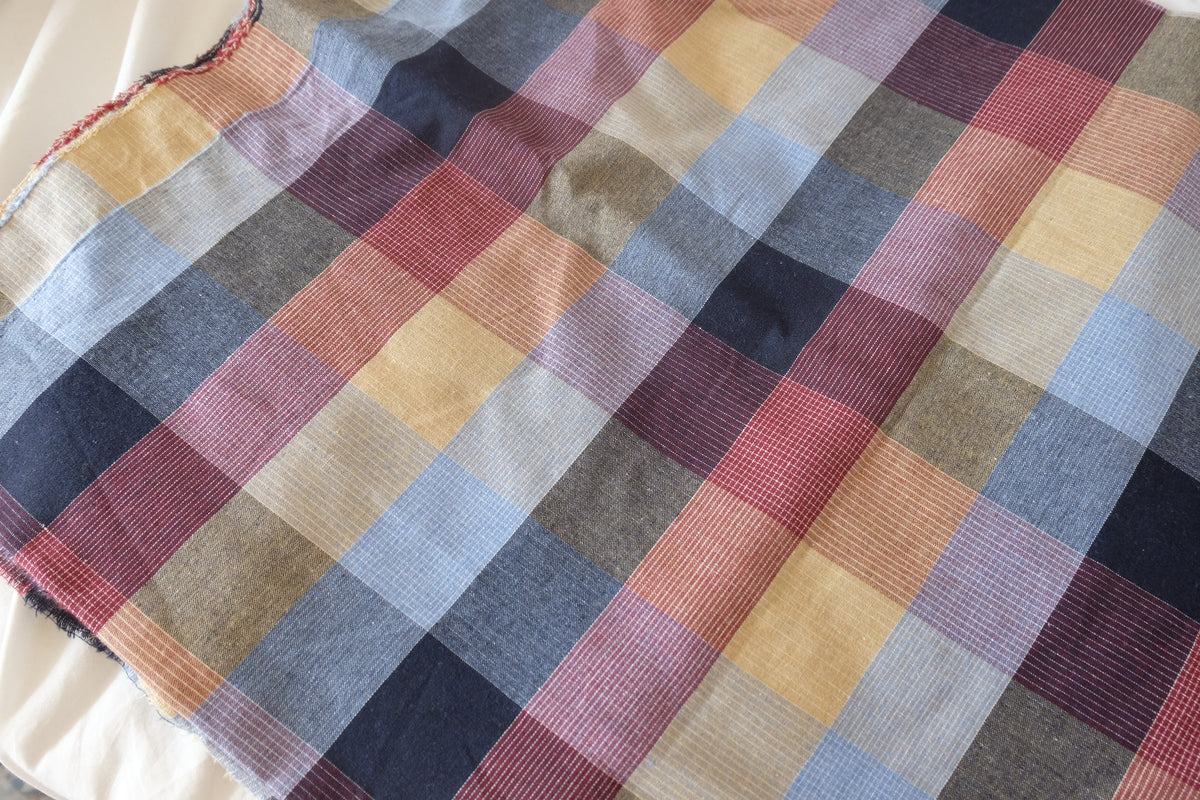 Autumn Check Yarn-Dyed Cotton Linen – 2.2 yd
