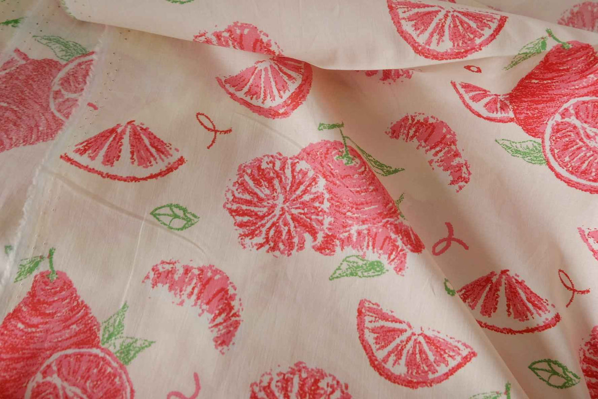 Red Citrus Cotton — 2.19 yd