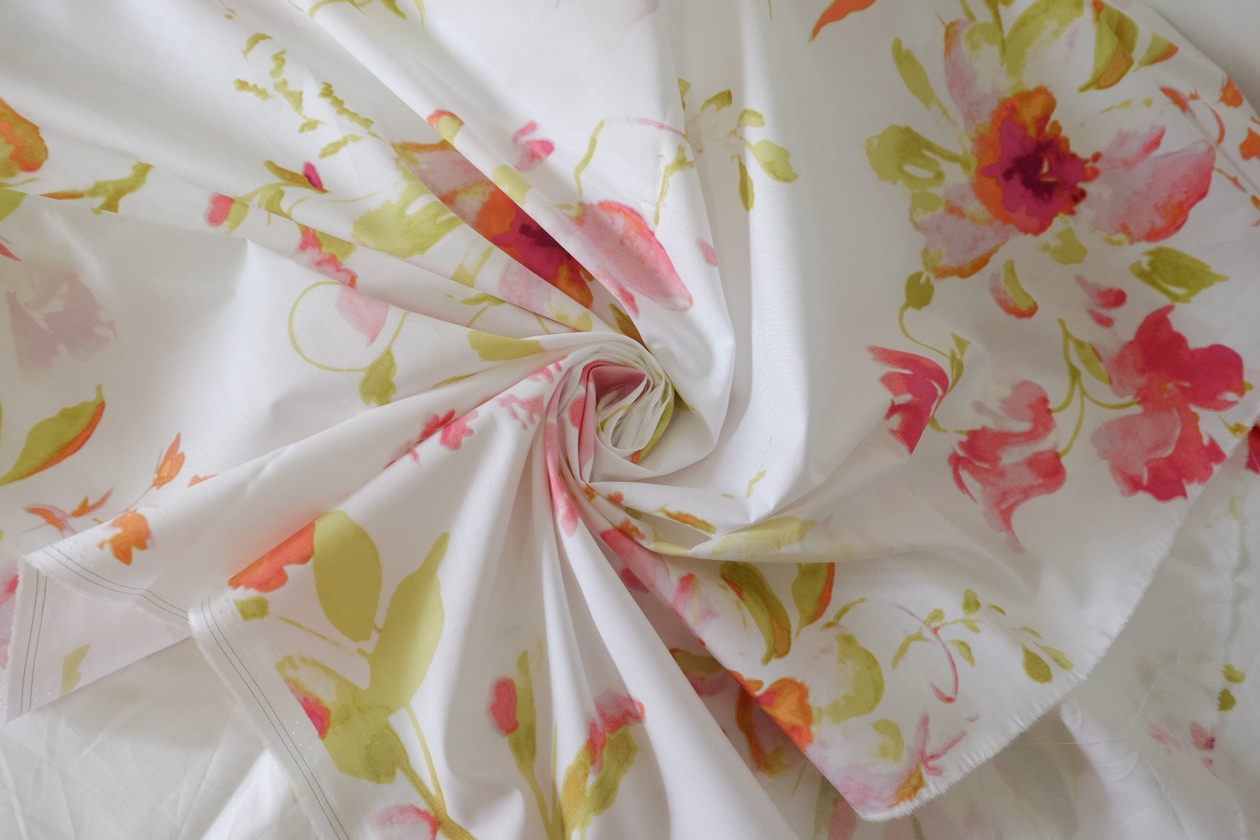 Watercolor Spring Floral Cotton Poplin – 3.3 yd