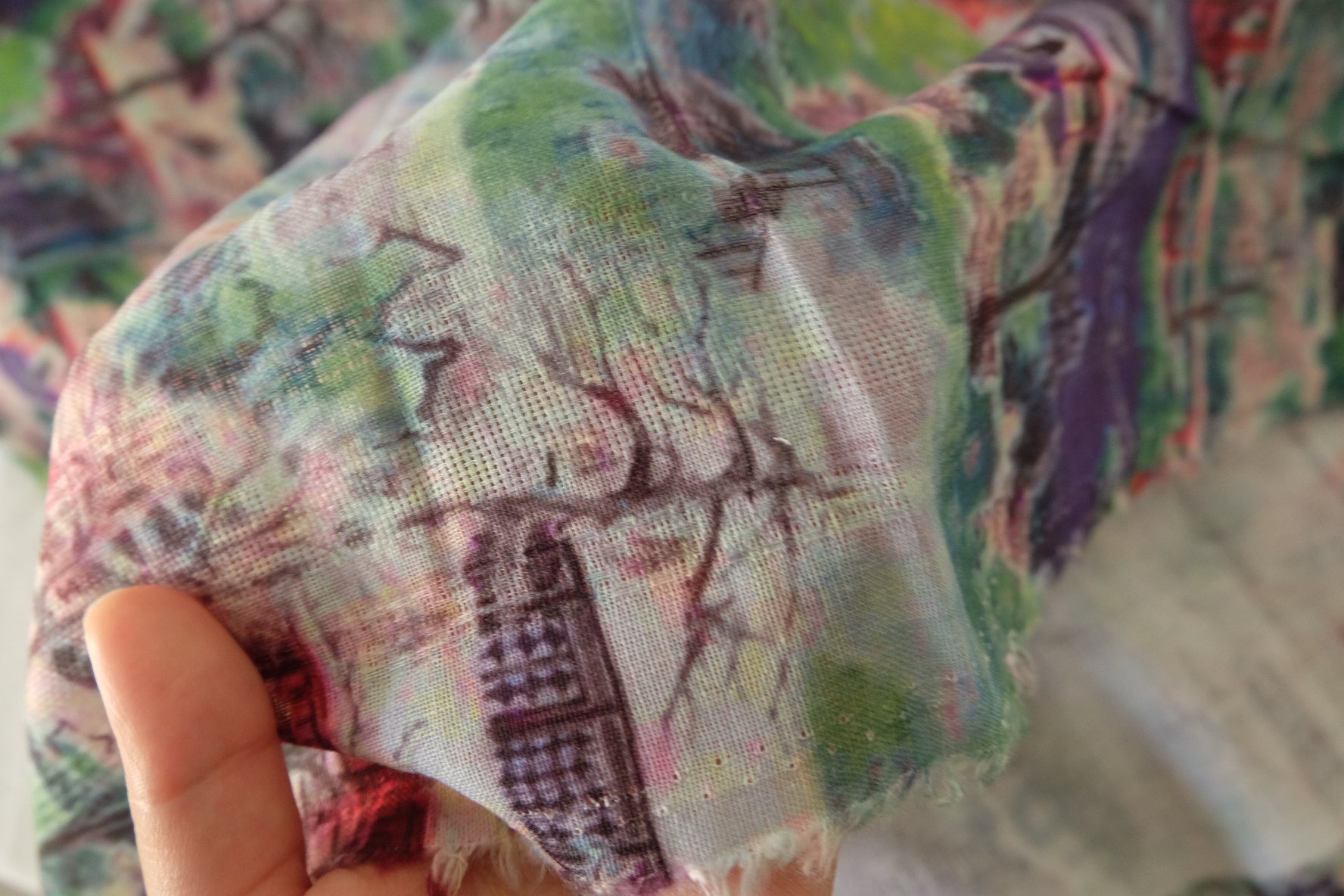 Watercolor Garden Cotton Linen Jacquard Fabric – 3 yd