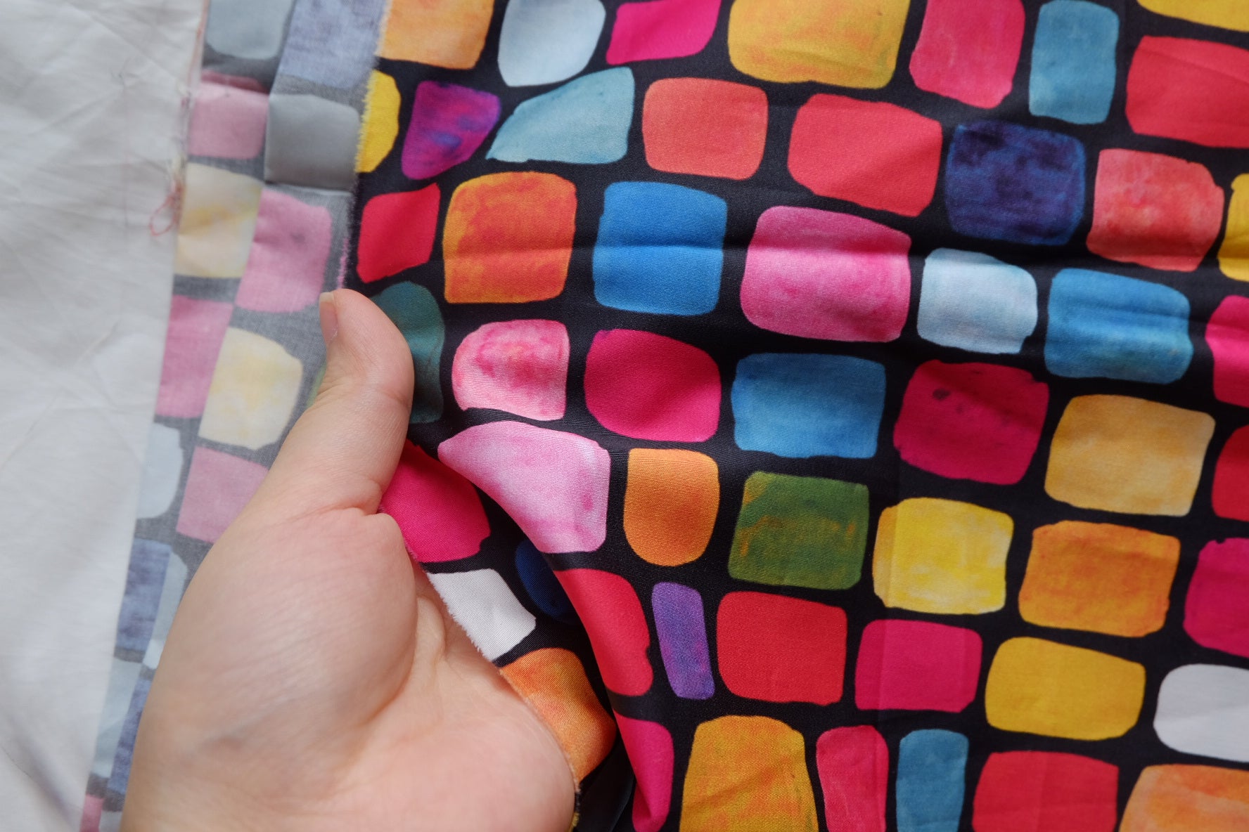 Colorblock Mosaic Cotton Sateen – 2.2 yd