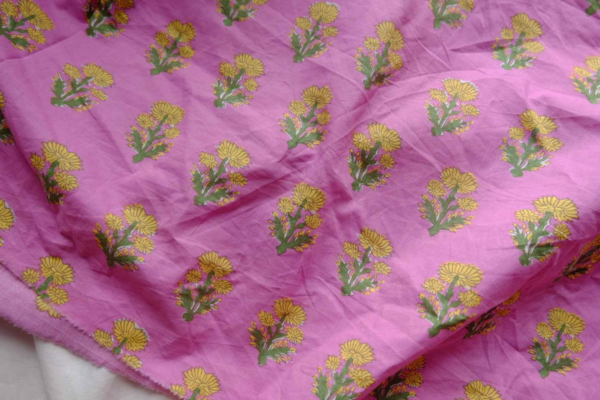 Pink Marigold Cotton — 2.2 yd