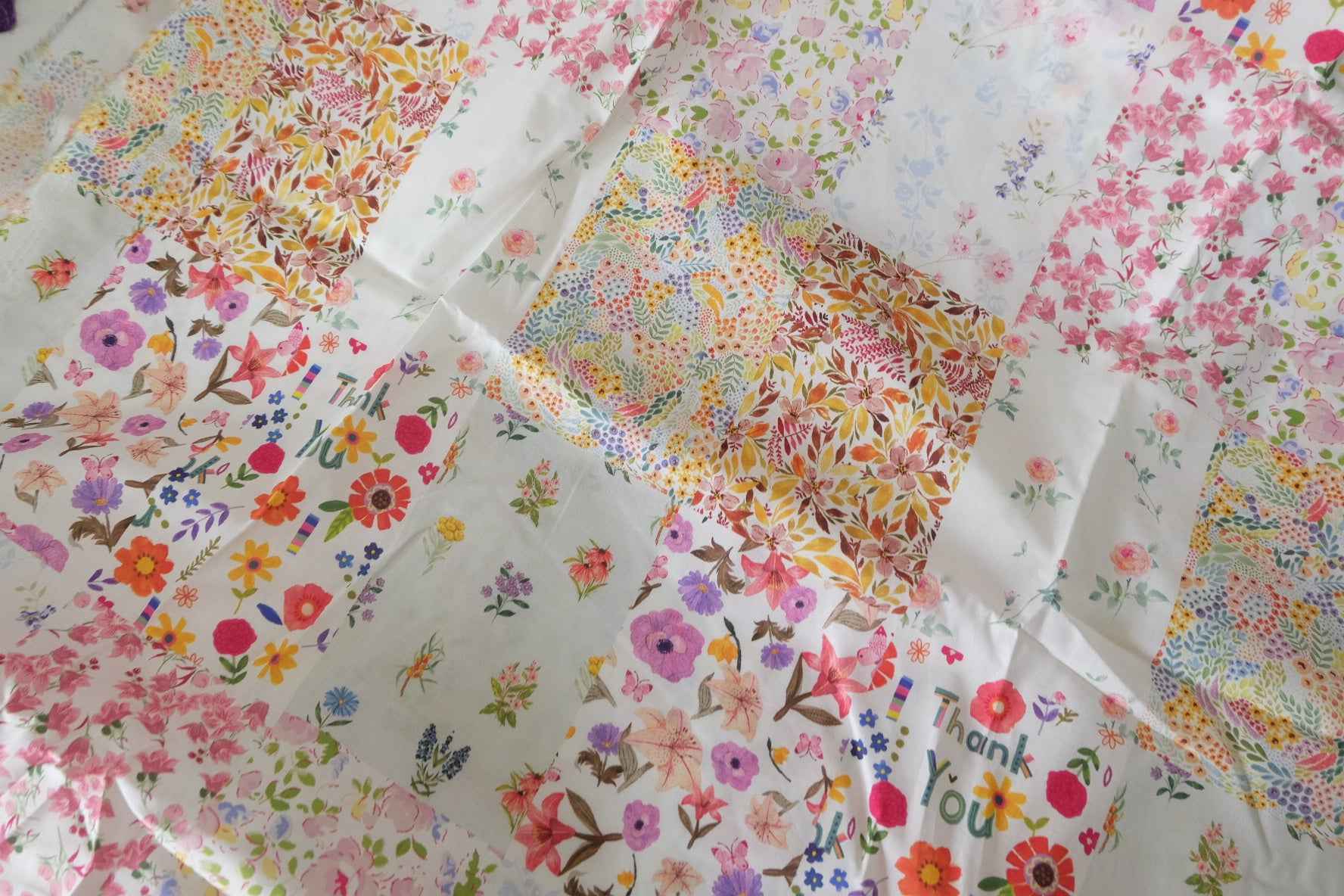 Floral Patchwork Cotton Lawn Fabric – 3.3 yd