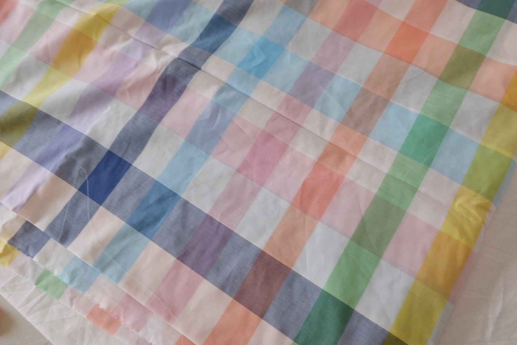Pastel Yarn-Dyed Cotton Plaid — 2.19 yd