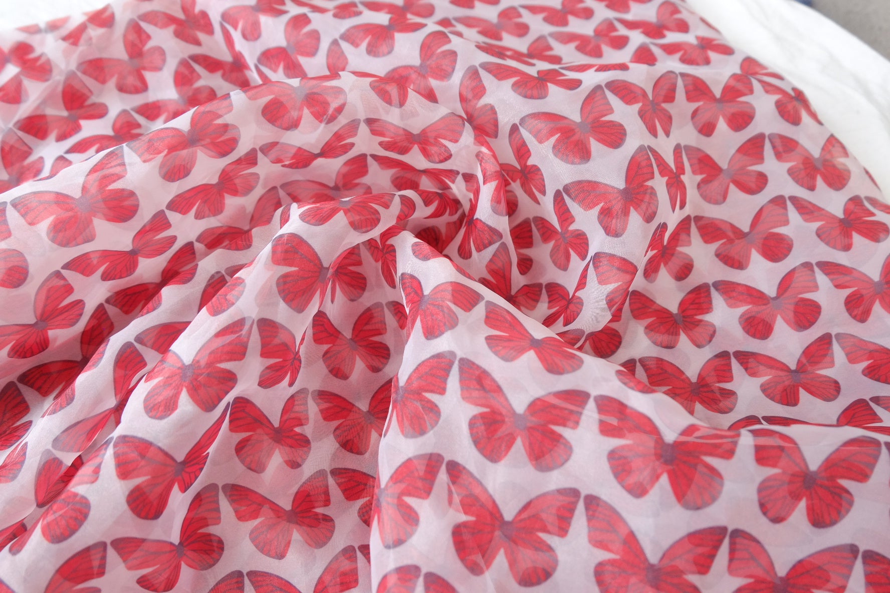 Butterfly Print Organza for Tops and Dresses 3.0 Yards