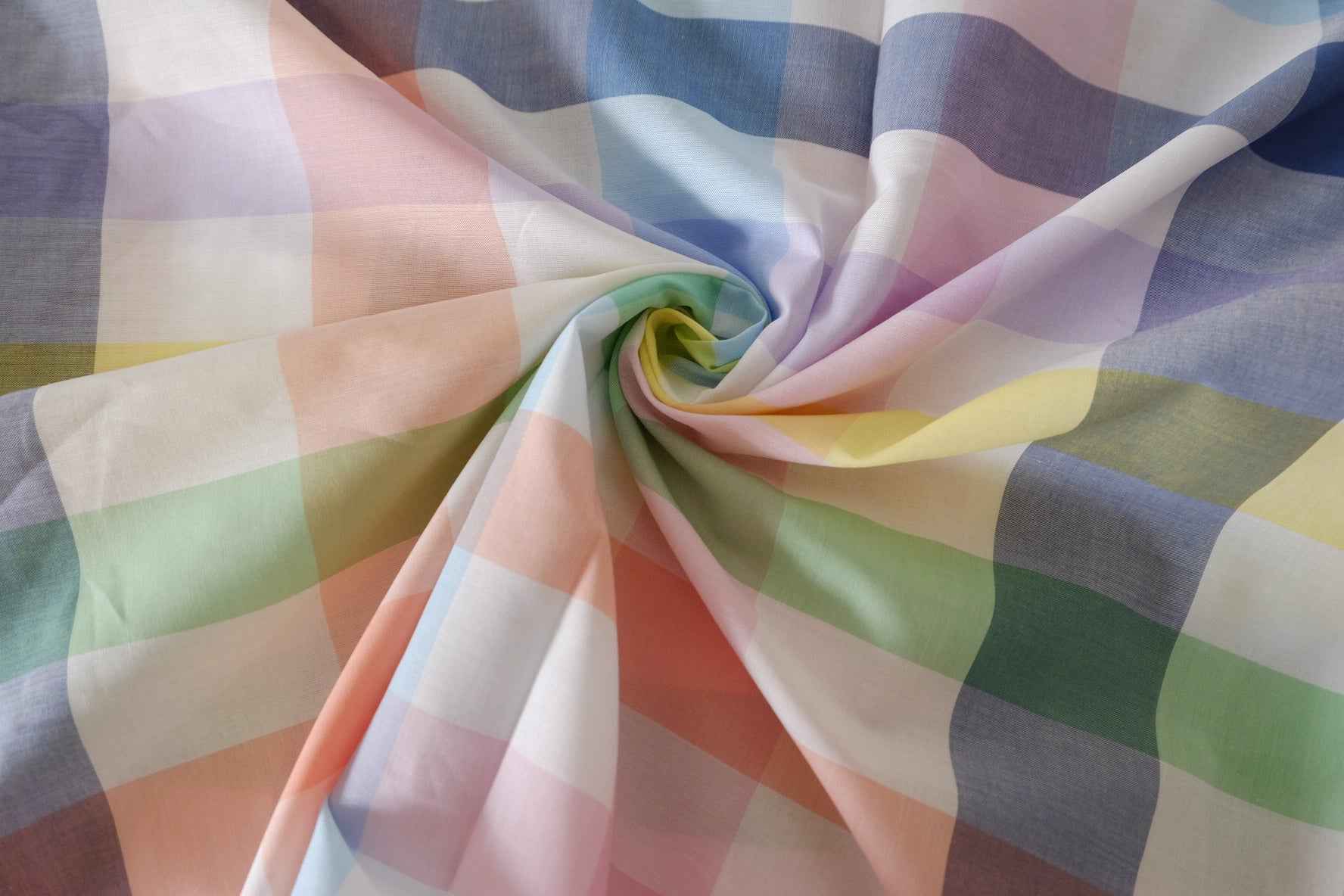 Pastel Yarn-Dyed Cotton Plaid — 2.19 yd