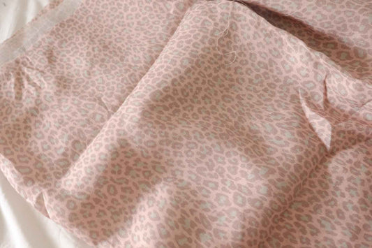 Blush Leopard Print Pure Linen Fabric – 1.6 yd