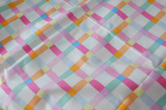 Pastel Rainbow Check Cotton Poplin – 2.2 yd