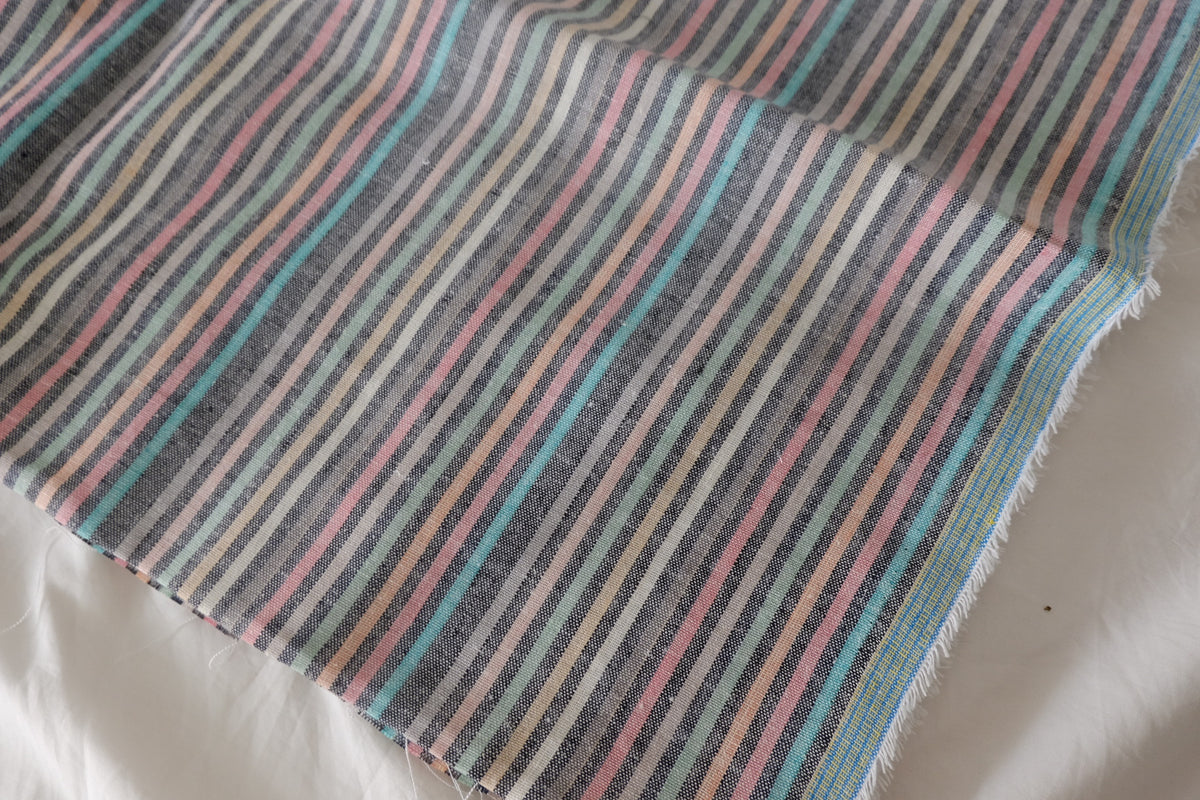 Pastel Stripe Linen Cotton — 2.19 yd