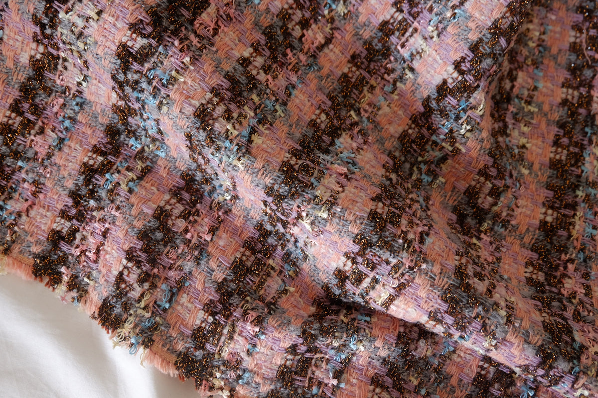 Rose Metallic Blend Bouclé Tweed – 2.2 yd