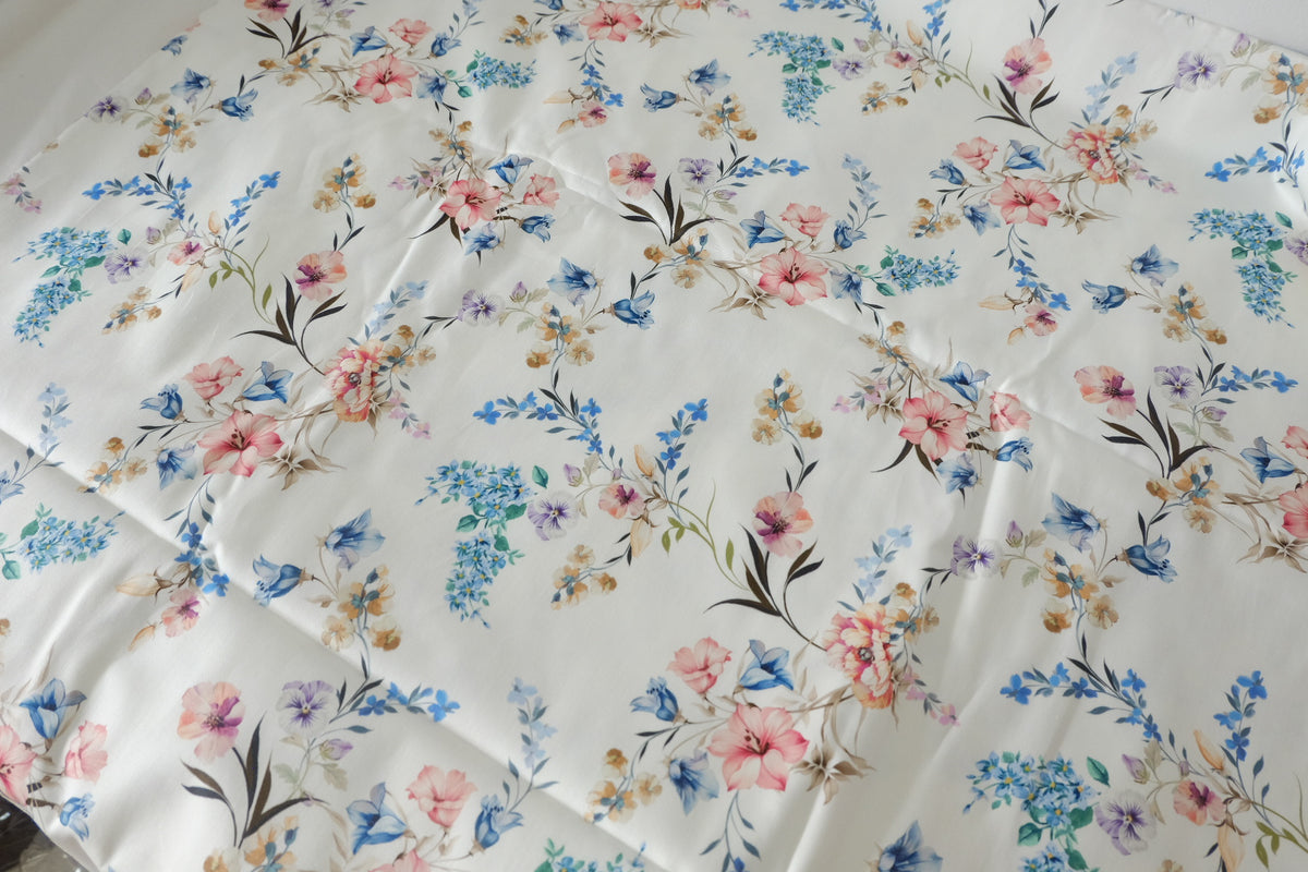 Soft Floral Cotton Sateen – 3.3 yd