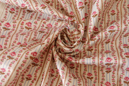Vintage Rose Ribbons – Soft Cotton Lawn – 3.3 yd